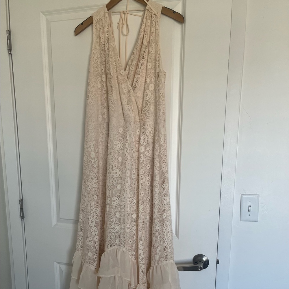 Sundance Cream Lace Maxi Dress